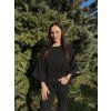 DÁMSKÝ OVERSIZE TOP Black MUŠELÍN (Velikost UNI)