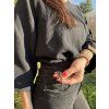 DÁMSKÝ OVERSIZE TOP Black MUŠELÍN (Velikost UNI)