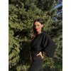 DÁMSKÝ OVERSIZE TOP Black MUŠELÍN (Velikost UNI)