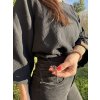 DÁMSKÝ OVERSIZE TOP Black MUŠELÍN (Velikost UNI)
