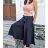 DÁMSKÁ mušelínová kalhotová sukně BLACK (VELIKOST 34, DÉLKA MIDI- pod kolena)