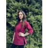 DÁMSKÁ KOJICÍ A TĚHOTENSKÁ TUNIKA SE ZIPY A ROZPARKY RED WINE (Velikost Dámské S/M)