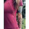 KOJICÍ TRIČKO SE ZIPY CLASSICO RED WINE (krátký rukáv) (Velikost Dámské XS)