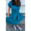Mušelínové šaty KATE s kapsami SMARAGD (VELIKOST 34)