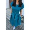 Mušelínové šaty KATE s kapsami SMARAGD (VELIKOST 34)