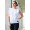 Top se zdůrazněnými rameny The Power Tee BAVLNA white (Velikost L)