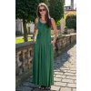 Letní kojící maxi šaty zelené společenské těhotenské šaty na svatbu