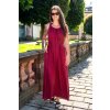 Letní kojící maxi šaty červené společenské těhotenské šaty na svatbu