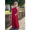 Letní kojící maxi šaty červené společenské těhotenské šaty na svatbu
