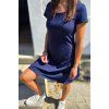 Úpletové šaty do áčka NAVY (VELIKOST 34)