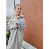 DÁMSKÝ OVERSIZE kabát MELANGE GREY Long (Velikost UNI)