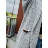 DÁMSKÝ OVERSIZE kabát MELANGE GREY Long (Velikost UNI)