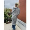 DÁMSKÝ OVERSIZE kabát MELANGE GREY Long (Velikost UNI)