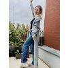 DÁMSKÝ OVERSIZE kabát MELANGE GREY Long (Velikost UNI)