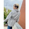 DÁMSKÝ OVERSIZE kabát MELANGE GREY Short (Velikost UNI)