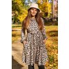 Zimní bambusové kojicí šaty se skrytými zipy | Leopardí vzor | Jsem máma