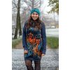 Celoroční kojicí mikinové šaty Jsem máma, barevné lístky, ideální na zimu