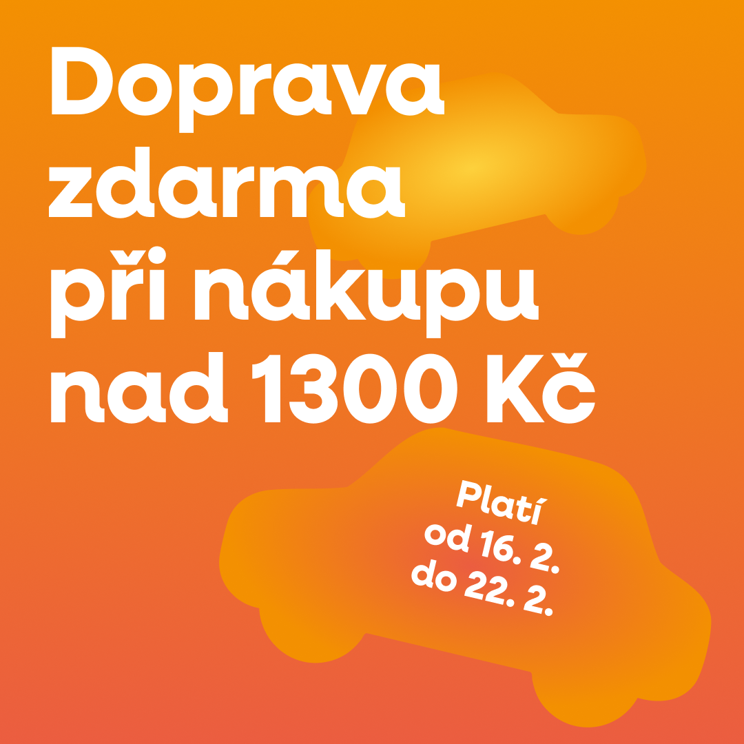 Doprava zdarma od 1.300Kč!