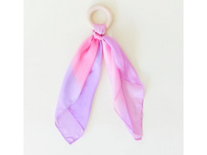 Sarah´s Silks kousátko pro miminka s hedvábným šátkem - růžový