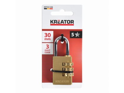 146888 krth41208 visaci zamek kombinacni 30mm trojmistny kod