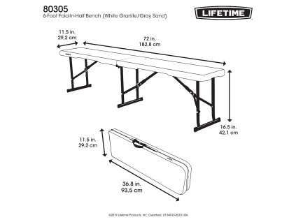 25037 skladaci lavice 180 cm lifetime 80305