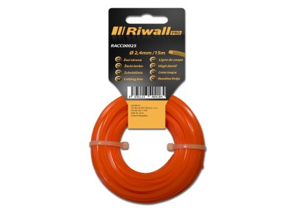 55785 riwall pro struna pr 2 4mm delka 15m ctvercovy prurez