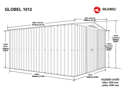 75461 domek globel 1012 stribrny se stresnim oknem