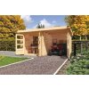 119276 3 dreveny domek karibu bastrup 2 pristavek 200 cm vcetne zadni a bocni steny 73314 natur lg2944