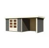 122468 dreveny domek karibu askola 5 pristavek 240 cm vcetne zadni a bocni steny 9157 terragrau lg3278