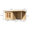 123965 1 dreveny domek karibu kandern 3 pristavek 235 cm vcetne zadni steny 23612 natur lg3610
