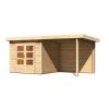 123965 dreveny domek karibu kandern 3 pristavek 235 cm vcetne zadni steny 23612 natur lg3610
