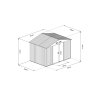 129543 10 riwall pro rmsa 8x10 anthracite zahradni domek kovovy 3 x 2 4 m se sedlovou strechou antracit