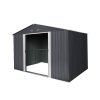 129543 3 riwall pro rmsa 8x10 anthracite zahradni domek kovovy 3 x 2 4 m se sedlovou strechou antracit
