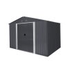 129543 4 riwall pro rmsa 8x10 anthracite zahradni domek kovovy 3 x 2 4 m se sedlovou strechou antracit