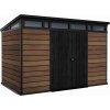 133010 zahradni domek keter signature 11x7 walnut s podlahou