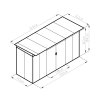 140216 5 zahradni domek g21 grah 483 340 x 142 cm metalicky sedy