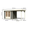 66944 dreveny domek karibu askola 3 pristavek 240 cm 82905 terragrau lg1765
