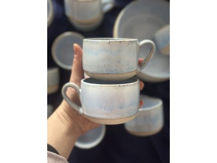 OBLÁČEK, keramický hrneček s uchem 220 ml