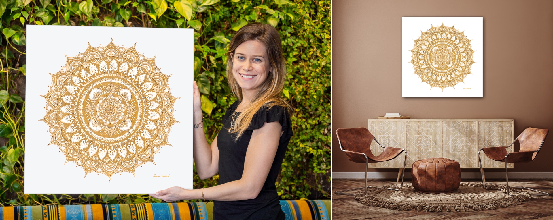 Zlatá mandala + Zuzi - desktop