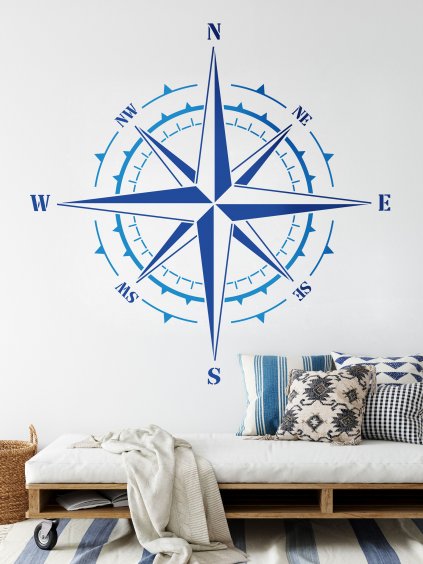 stencil compass rose