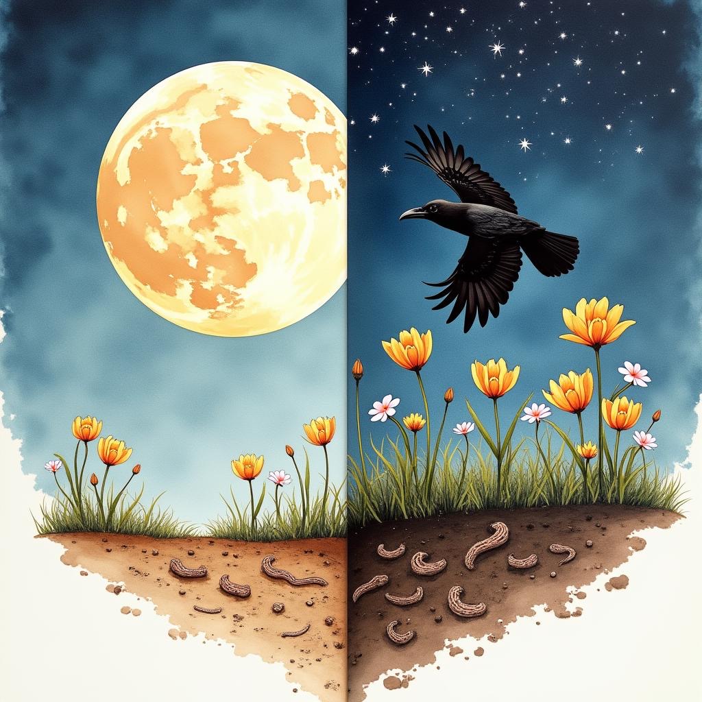 Březnový Vraní či Červí úplněk