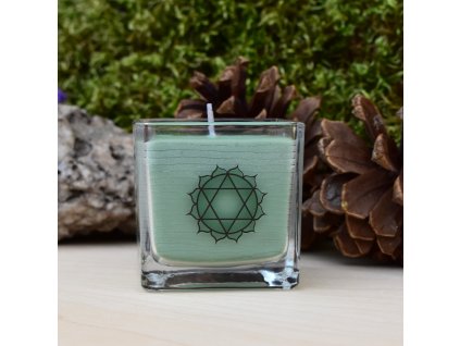 Čakrová aromaterapeutická svíčka PRO 4. ČAKRU