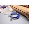 Náramek z minerálů INSPIRACE A KREATIVITA 5. čakra - Višuddhi - lapis lazuli, botswanský achát, chirurgická ocel