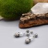 Náušnice STŘÍBRNÝ JASPIS, PUKANÝ KŘIŠŤÁL, chirurgická ocel