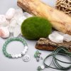 Balíček DOTEK ŠTĚSTÍ – zelený avanturín, pukaný křišťál, chirurgická ocel