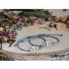 Shamballa náramek PROPOJENÁ SRDCE - chirurgická ocel, nylon