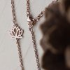 Řetízkový náramek LOTOSOVÝ KVĚT - chirurgická ocel rose gold
