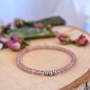 Náramek z minerálů PROBOUZÍM LÁSKU - jahodový křemen, chirurgická ocel