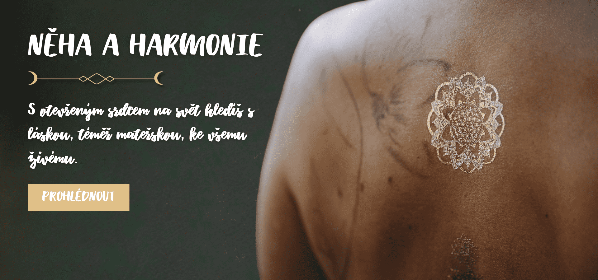 Něha a harmonie - dočasné zlaté tetování