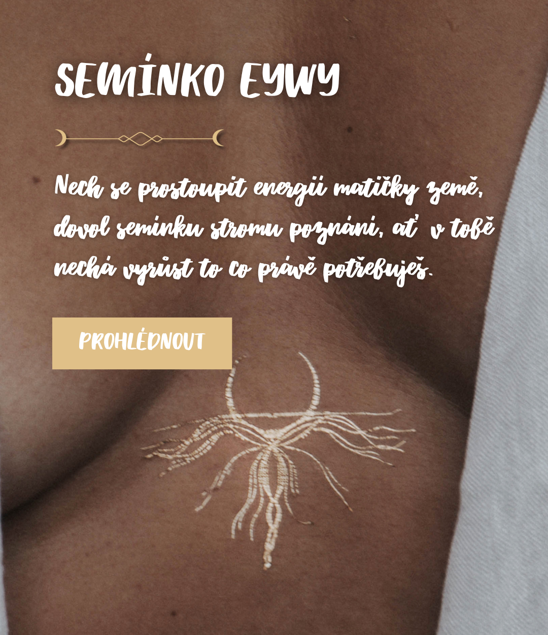 Semínko Eywy - dočasné zlaté tetování